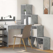 Corner Desk Concrete Grey 101.5 x 149.5 x 149.5 cm Engineered Wood