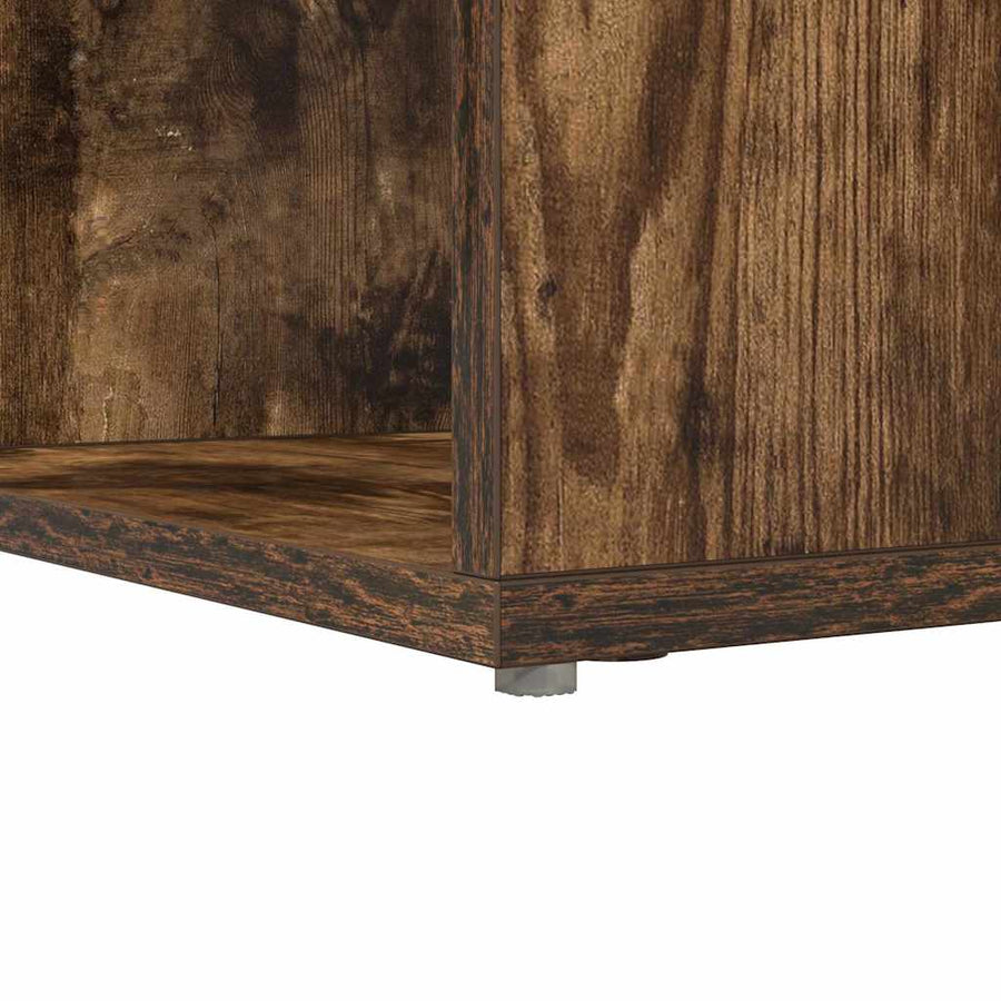 Hoekbureau met plank met opslag Gerookt eiken 101,5 x 149,5 x 149,5 cm
