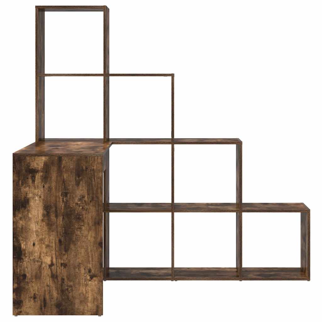 Hoekbureau met plank met opslag Gerookt eiken 101,5 x 149,5 x 149,5 cm