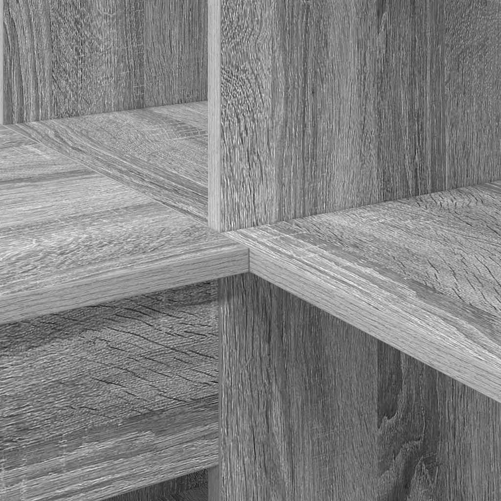 Hoekbureau met plank met opslag Grijs sonoma 101,5 x 149,5 x 149,5 cm