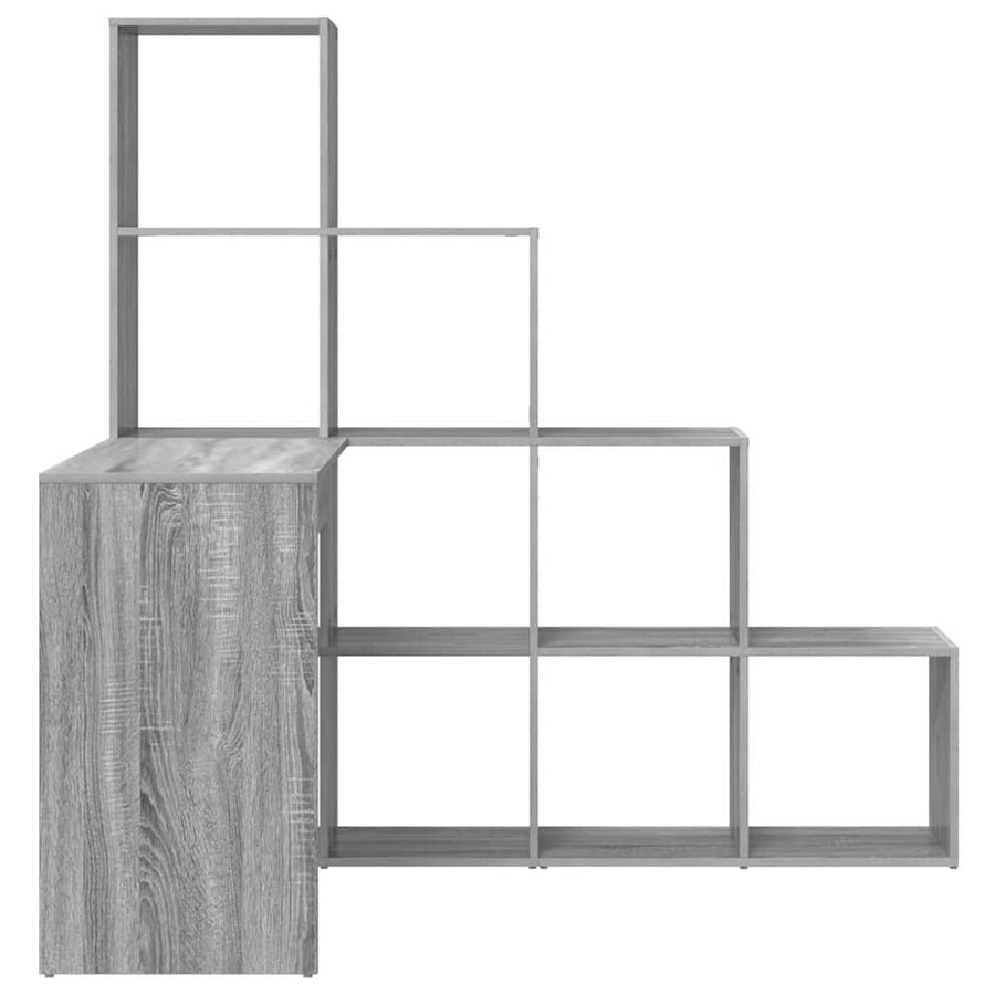 Hoekbureau met plank met opslag Grijs sonoma 101,5 x 149,5 x 149,5 cm
