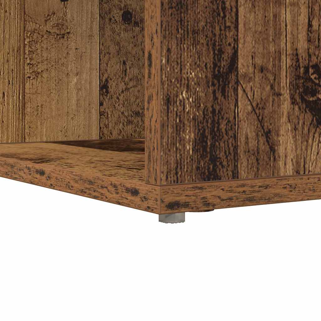 Hoekbureau met plank met opslag Oud hout 101,5 x 149,5 x 149,5 cm