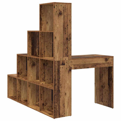 Hoekbureau met plank met opslag Oud hout 101,5 x 149,5 x 149,5 cm