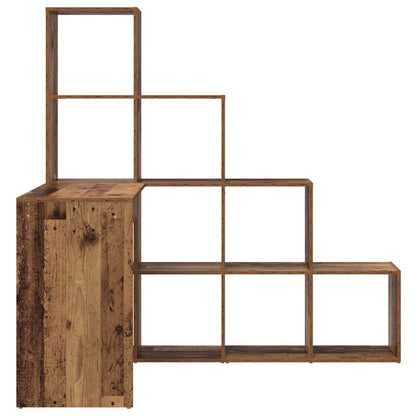 Hoekbureau met plank met opslag Oud hout 101,5 x 149,5 x 149,5 cm