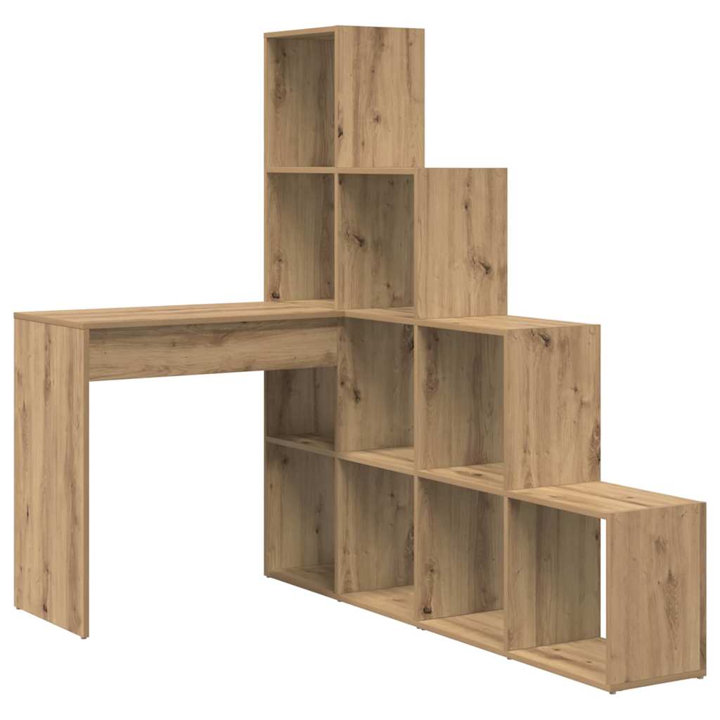 Hoekbureau artisanaal eikenkleurig 101,5 x 149,5 x 149,5 cm