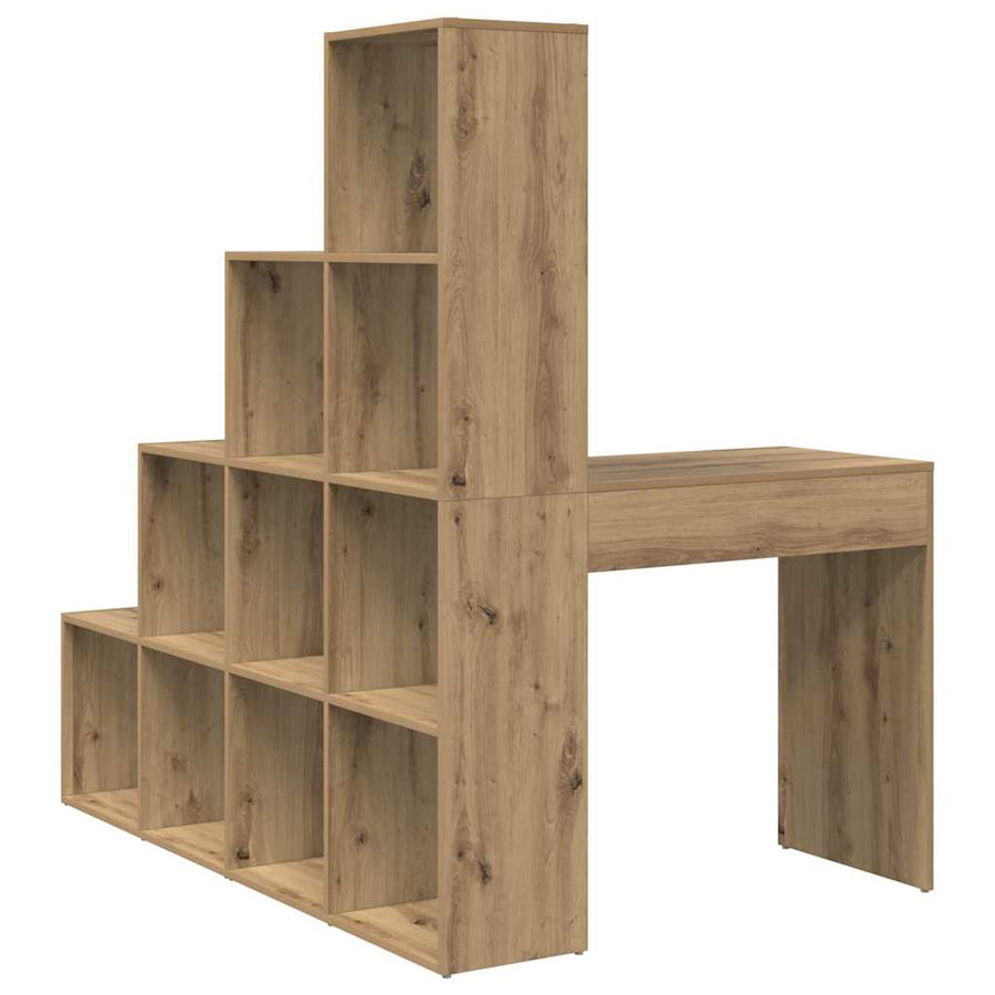 Hoekbureau artisanaal eikenkleurig 101,5 x 149,5 x 149,5 cm