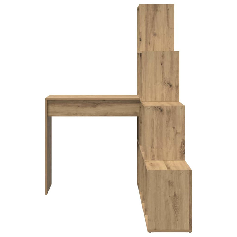 Hoekbureau artisanaal eikenkleurig 101,5 x 149,5 x 149,5 cm