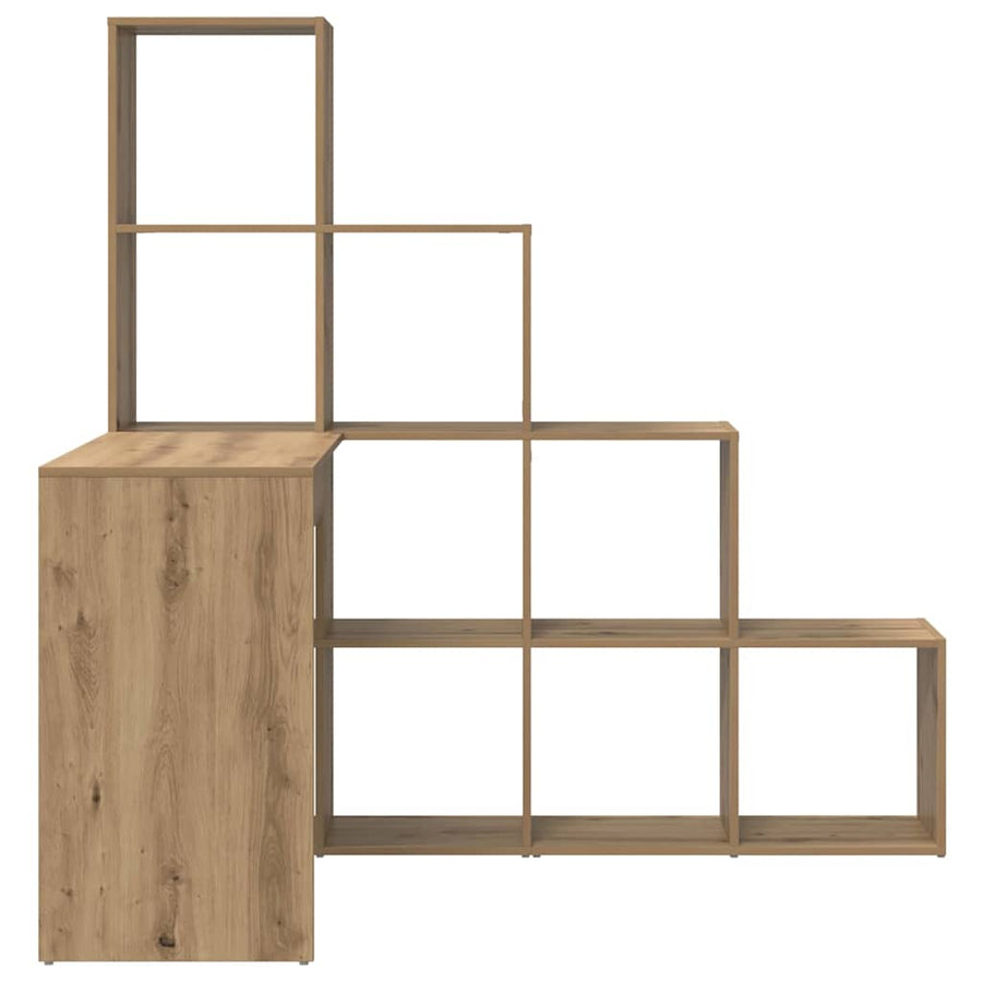 Hoekbureau artisanaal eikenkleurig 101,5 x 149,5 x 149,5 cm