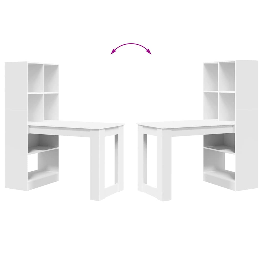Bureau Wit 122 x 67 x 145 cm Geengineerd hout en Spaanplaat