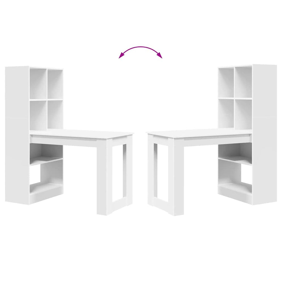 Bureau Wit 122 x 67 x 145 cm Geengineerd hout en Spaanplaat