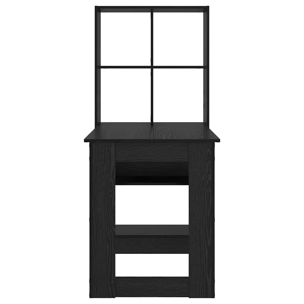 Bureau met plank met opslag Zwart eiken 122 x 67 x 145 cm