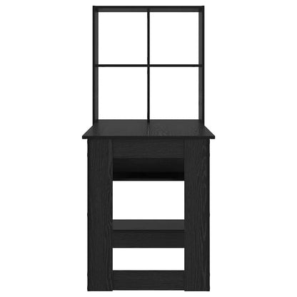 Bureau met plank met opslag Zwart eiken 122 x 67 x 145 cm