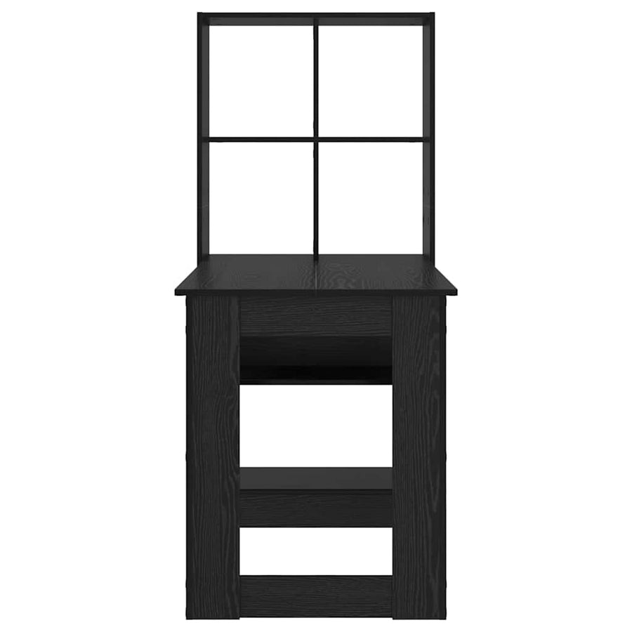 Bureau met plank met opslag Zwart eiken 122 x 67 x 145 cm