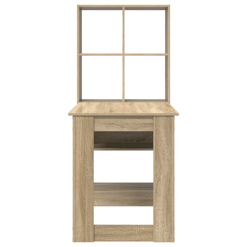 Bureau met plank met opslag Sonoma eiken 122 x 67 x 145 cm