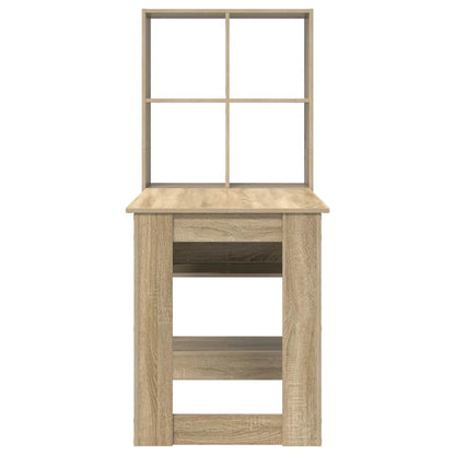 Bureau met plank met opslag Sonoma eiken 122 x 67 x 145 cm