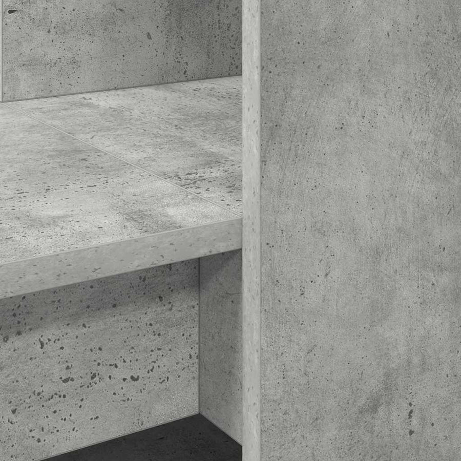 Bureau met plank met opslag Beton Grijs 122 x 67 x 145 cm