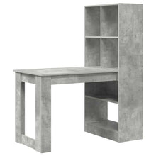 Bureau met plank met opslag Beton Grijs 122 x 67 x 145 cm