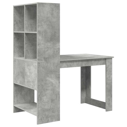 Bureau met plank met opslag Beton Grijs 122 x 67 x 145 cm
