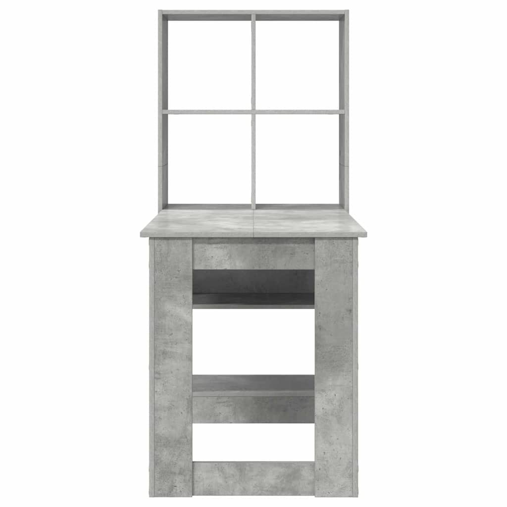 Bureau met plank met opslag Beton Grijs 122 x 67 x 145 cm