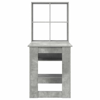 Bureau met plank met opslag Beton Grijs 122 x 67 x 145 cm