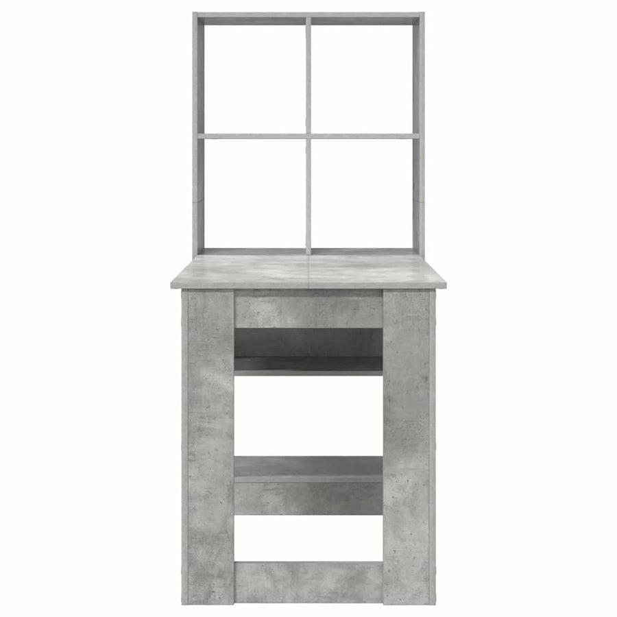 Bureau met plank met opslag Beton Grijs 122 x 67 x 145 cm