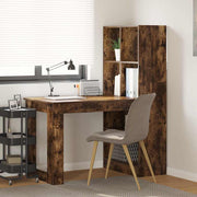 Bureau 122x67x145 cm gerookt eiken met plank