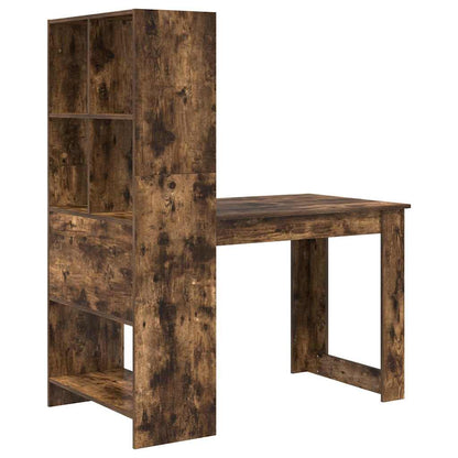 Bureau met plank met opslag Gerookt eiken 122 x 67 x 145 cm