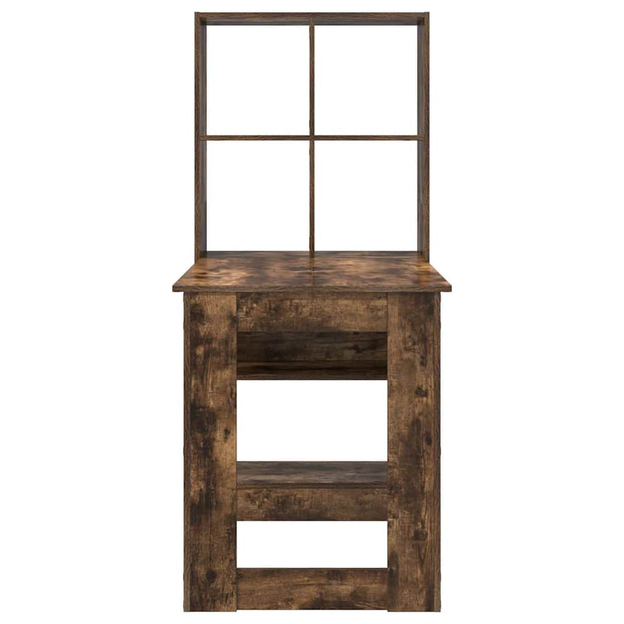 Bureau met plank met opslag Gerookt eiken 122 x 67 x 145 cm
