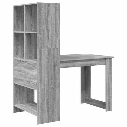 Bureau met plank met opslag Grijs Sonoma 122 x 67 x 145 cm