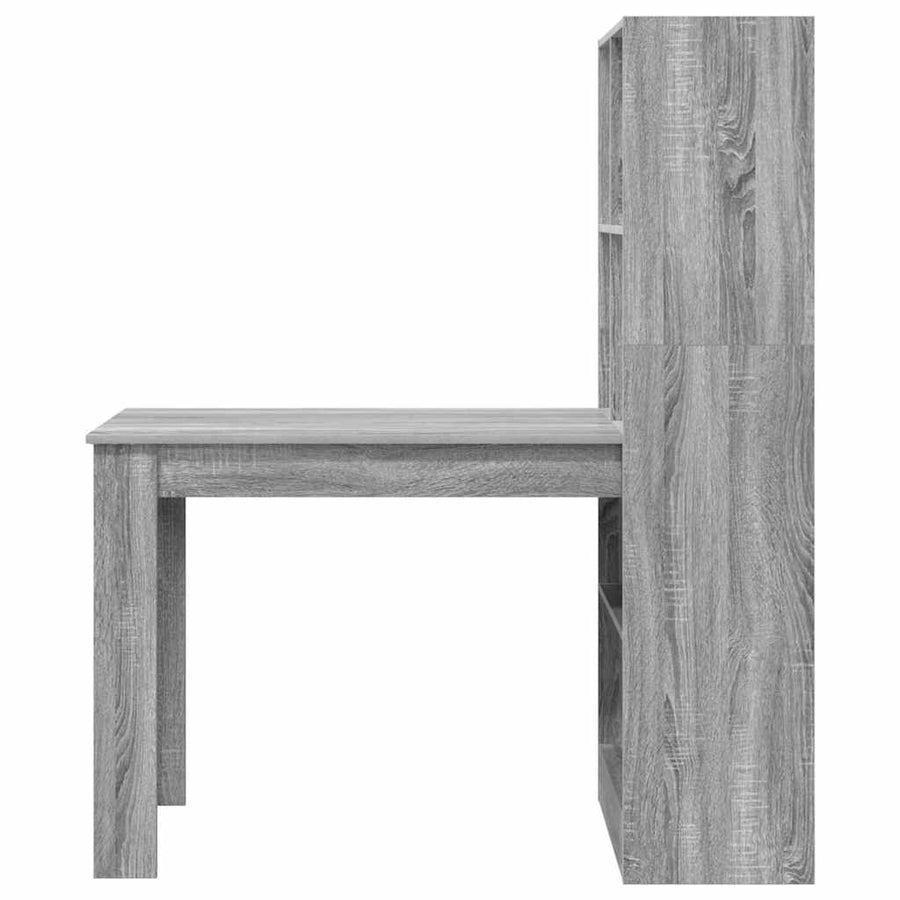 Bureau met plank met opslag Grijs Sonoma 122 x 67 x 145 cm