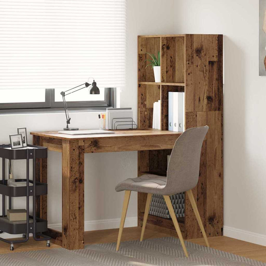 Bureau met plank met opslag Oud Hout 122 x 67 x 145 cm
