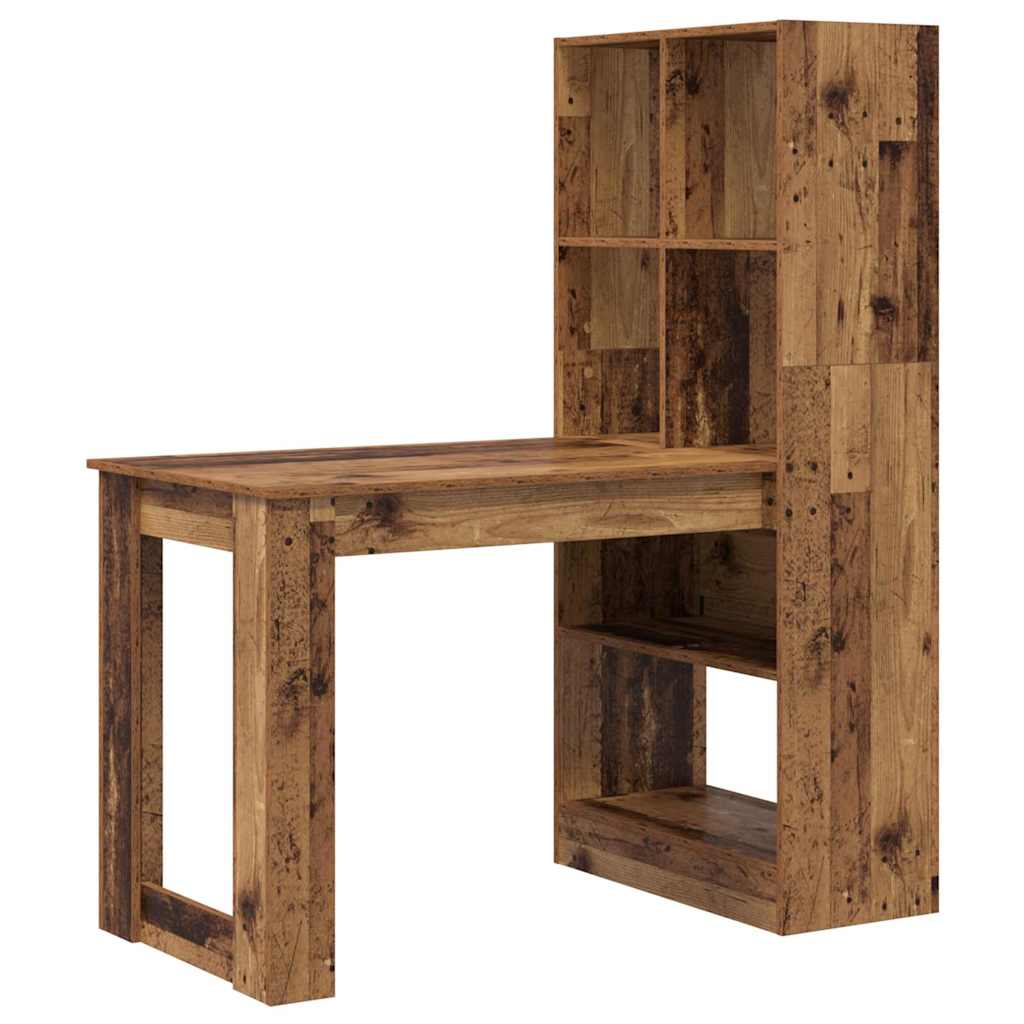 Bureau met plank met opslag Oud Hout 122 x 67 x 145 cm