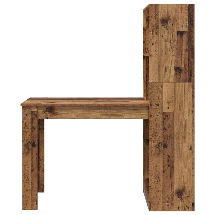 Bureau met plank met opslag Oud Hout 122 x 67 x 145 cm