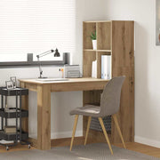 Bureau met plank 122x67x145 cm eikenhout