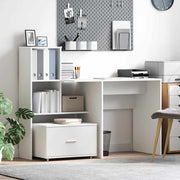 Bureau met lade 131,5x50x106,5 cm wit bewerkt hout