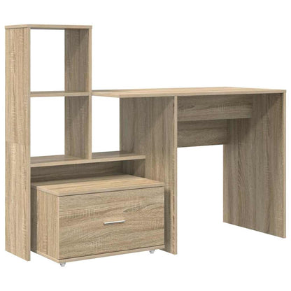 Bureau met lade Sonoma eiken 131,5 x 50 x 106,5 cm Bewerkt hout