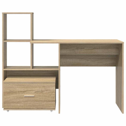 Bureau met lade Sonoma eiken 131,5 x 50 x 106,5 cm Bewerkt hout