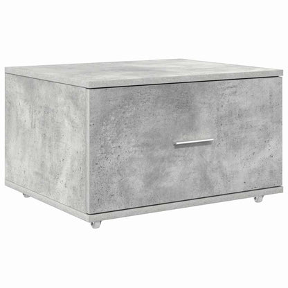 Bureau met lade met plank met opslag Betongrijs 131,5 x 50 x 106,5 cm Bewerkt hout