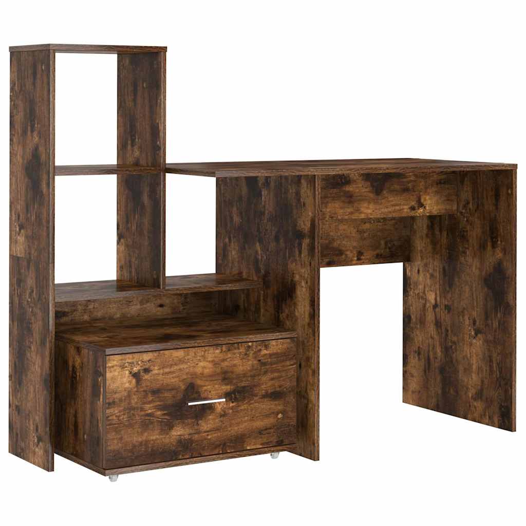 Bureau Gerookt eiken 131,5 x 50 x 106,5 cm Bewerkt hout