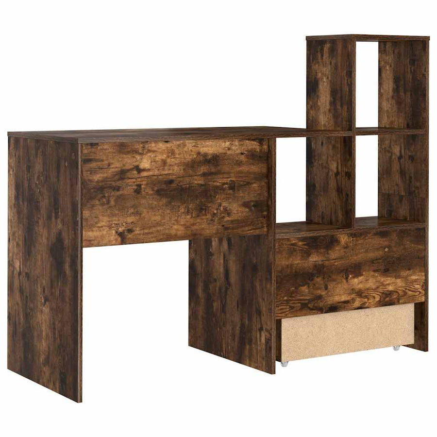 Bureau Gerookt eiken 131,5 x 50 x 106,5 cm Bewerkt hout