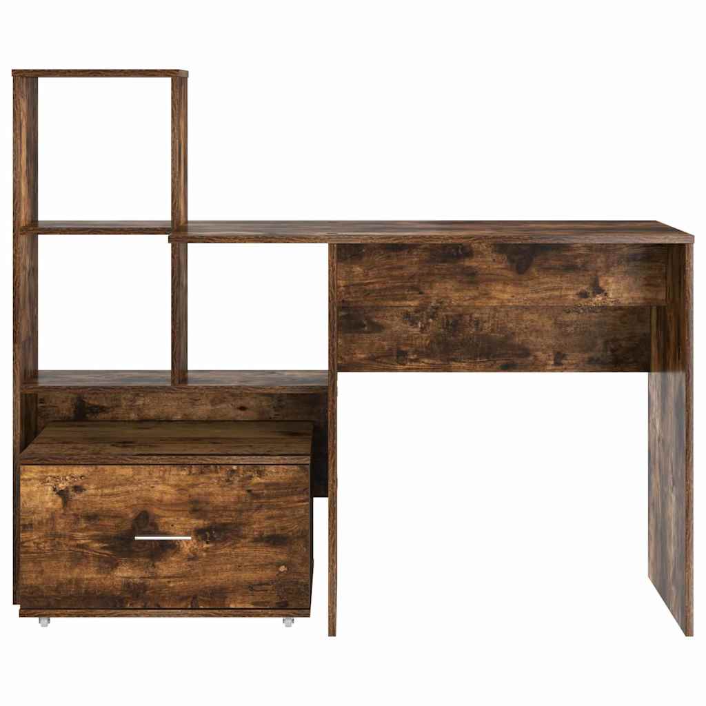 Bureau Gerookt eiken 131,5 x 50 x 106,5 cm Bewerkt hout