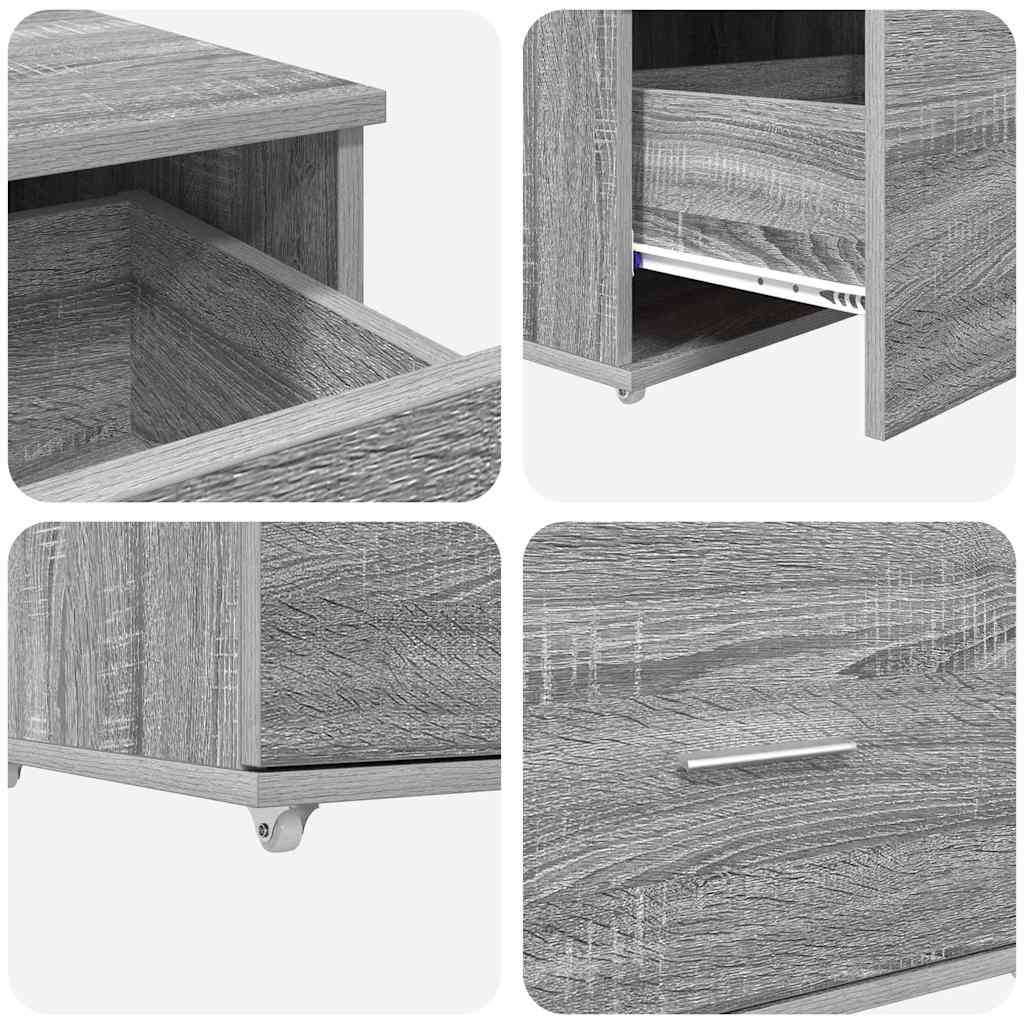 Bureau met lade Grijs sonoma 131,5 x 50 x 106,5 cm Bewerkt hout