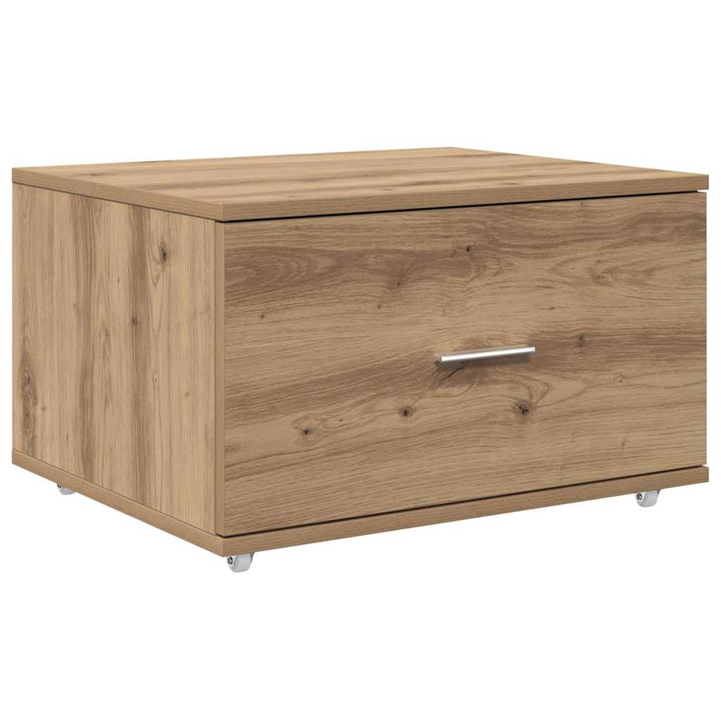 Bureau met lade met plank met opslag artisanaal eikenkleurig 131,5 x 50 x 106,5 cm