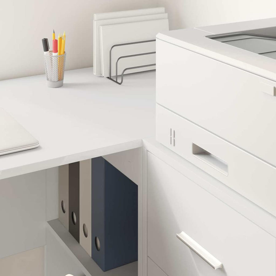 Hoekbureau met lade Wit 102 x 88 x 75 cm
