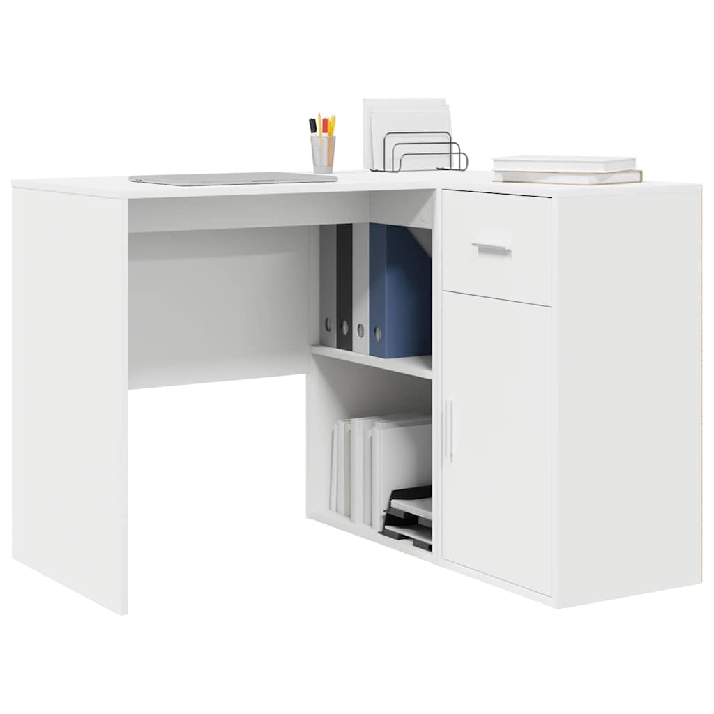 Hoekbureau met lade Wit 102 x 88 x 75 cm