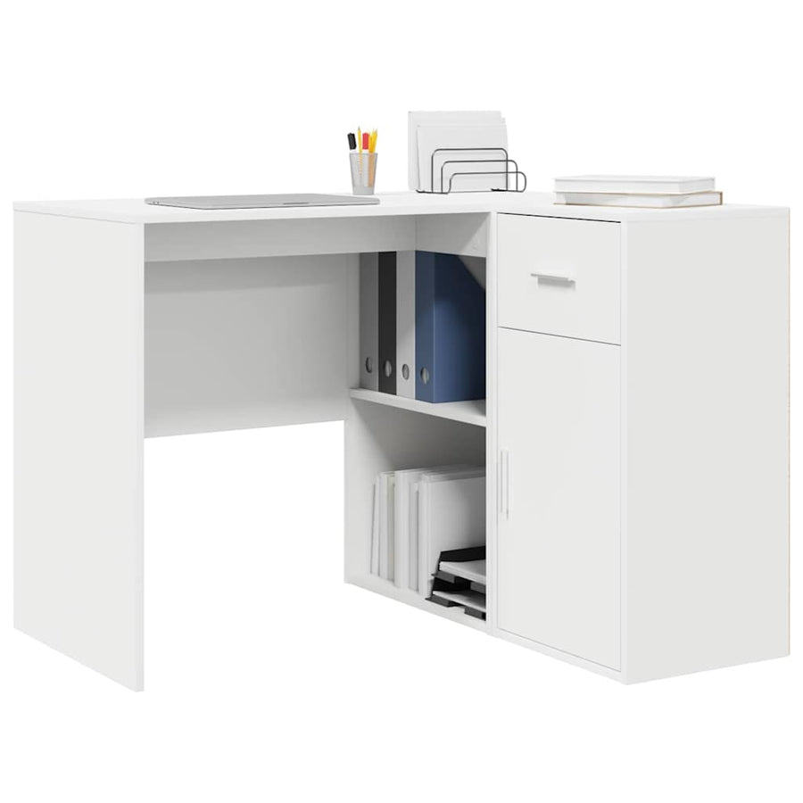 Hoekbureau met lade Wit 102 x 88 x 75 cm