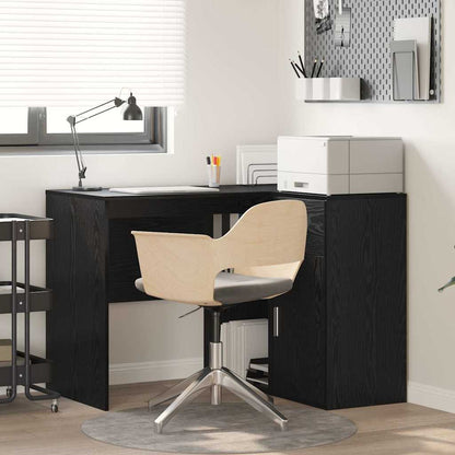 Hoekbureau met lade Zwart Eiken 102 x 88 x 75 cm