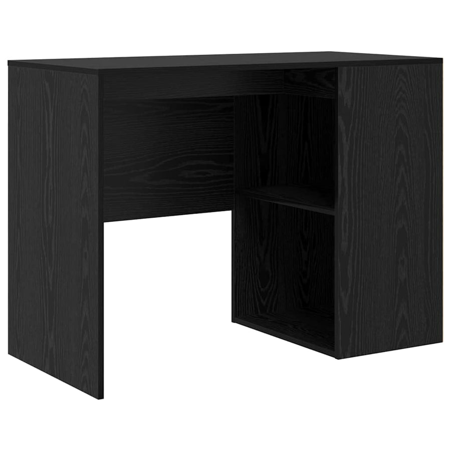 Hoekbureau met lade Zwart Eiken 102 x 88 x 75 cm