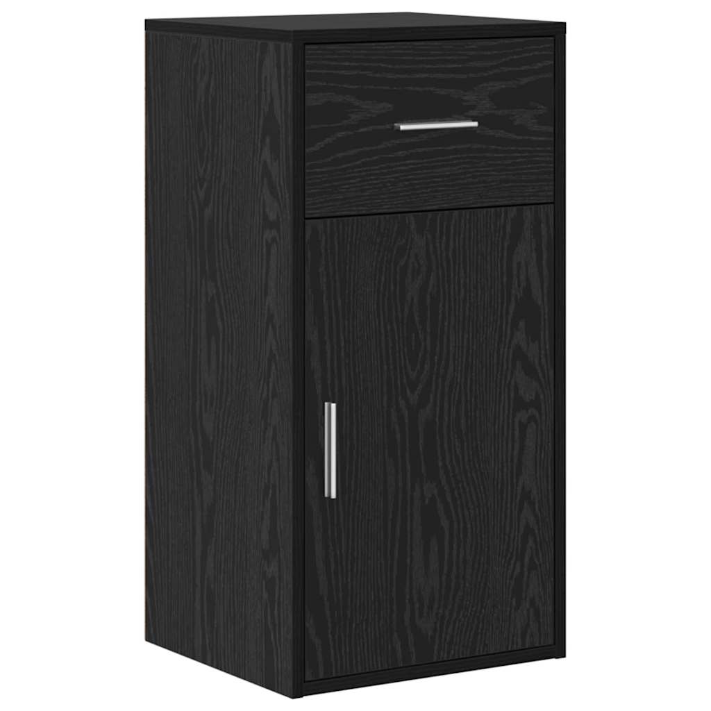 Hoekbureau met lade Zwart Eiken 102 x 88 x 75 cm