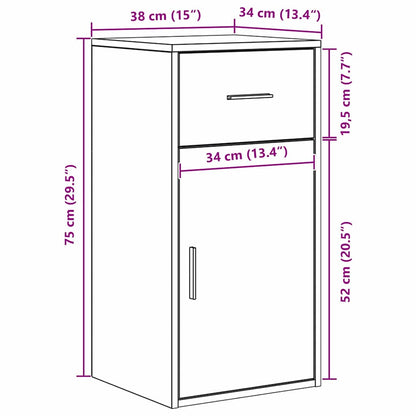 Hoekbureau met lade Zwart Eiken 102 x 88 x 75 cm